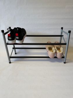 2-Tier Metal Shoe Rack