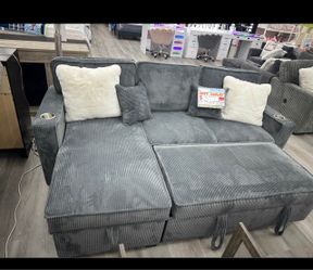 Corduroy couch new in box / usb/ storage