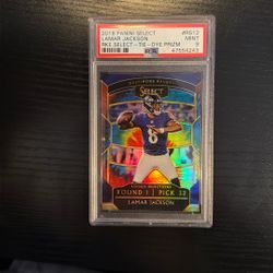 2018 Panini Select Lamer Jackson Rookie Selections /25 PSA 9