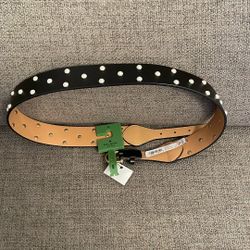 New $88 Kate Spade Belt Size XL Black With Pearls