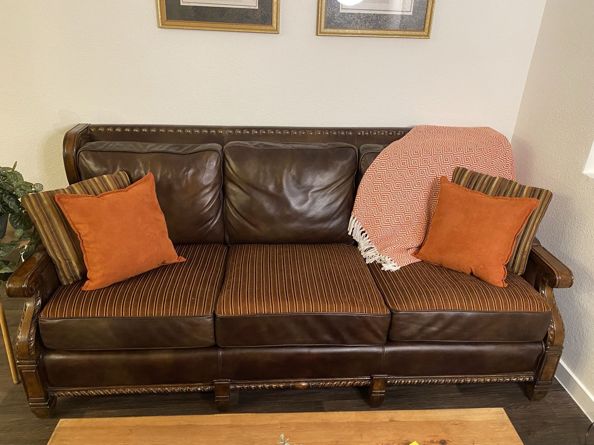 Espresso Leather Sofa/Couch for Sale in Henderson, NV OfferUp