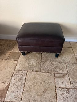 Leather Ottoman