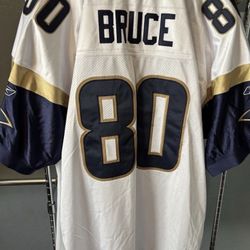 St. Louis Rams Issac Bruce Reebok NFL Jersey White  Stitched Big and Tall 60 VTG