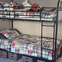 Twin Bunk Beds ( Organic Mattresses Included) 