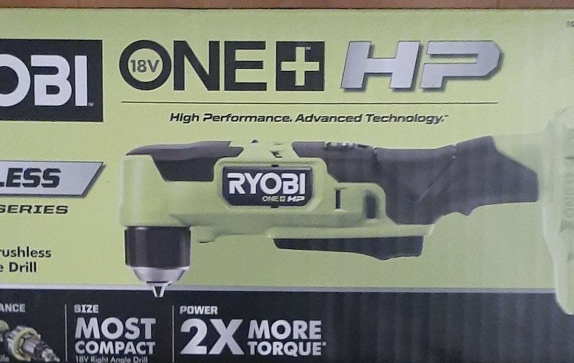 RYOBI 18v Compact Brushless 3/8 Right Angle Drill
