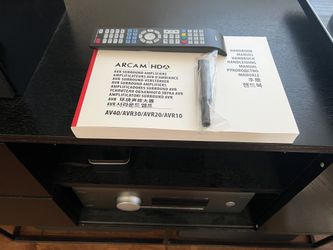Arcam AVR10 Amp With Manual, Remote, Dirac Live License, and Microphone 
