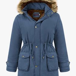 ns Hooded Fleece Lined Coats Parkas Faux Fur Size 26 Plus