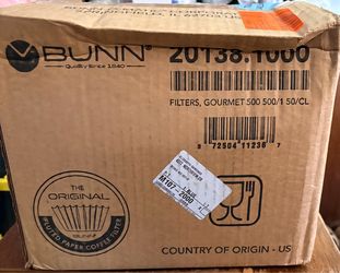 BUNN Commercial Coffee Filters 500 count