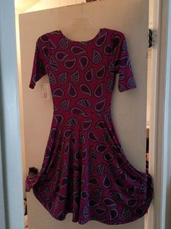 Burgundy paisley dress