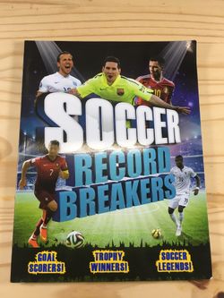 Soccer Record Breakers Paperback Clive Gifford Futbol Messi Goal CR7 Mundial