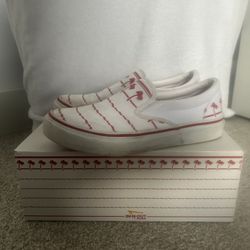  White Vans In and Out Slip-On Shoes Size 9 (Used)