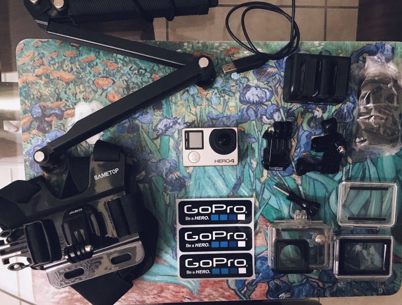 GoPro Hero4 Silver Edition with accessories