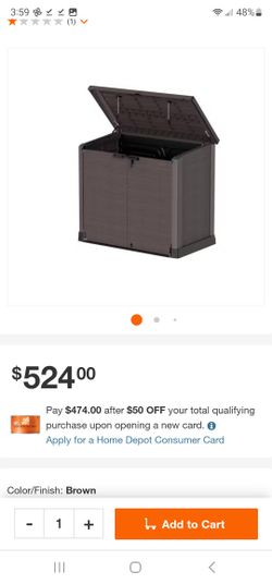 FLIP LID STORAGE SHED
