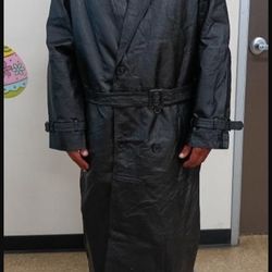 Men's Phase 2 Leather Trench Coat