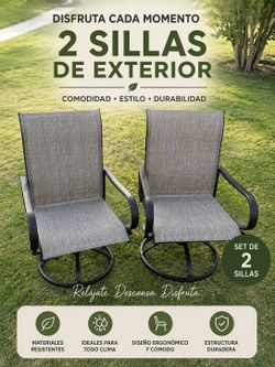2 Sillas de Patio Giratorias – $60 el par