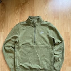Nike 1/2 Zip Sweatshirt Olive Green Men’s Small