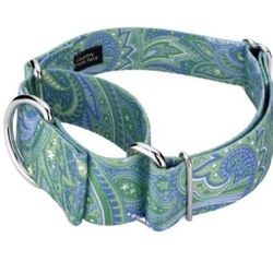 Paisley Martingale Dog Collar. 2" wide for large dogs. $15. 