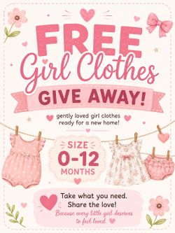 We have so many girl clothes and want to bless anyone who needs some.