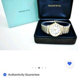 Tiffany Co Mens Wstch 18k Gold Brand New