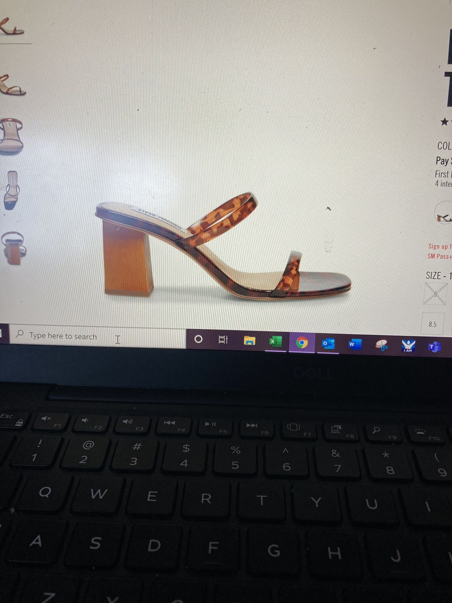 STEVE MADDEN HONEY TORTOISE HEEL SLIDES