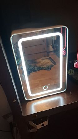 Mini Light Up Fridge With Mirror
