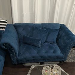 Navy Blue Velvet Couches