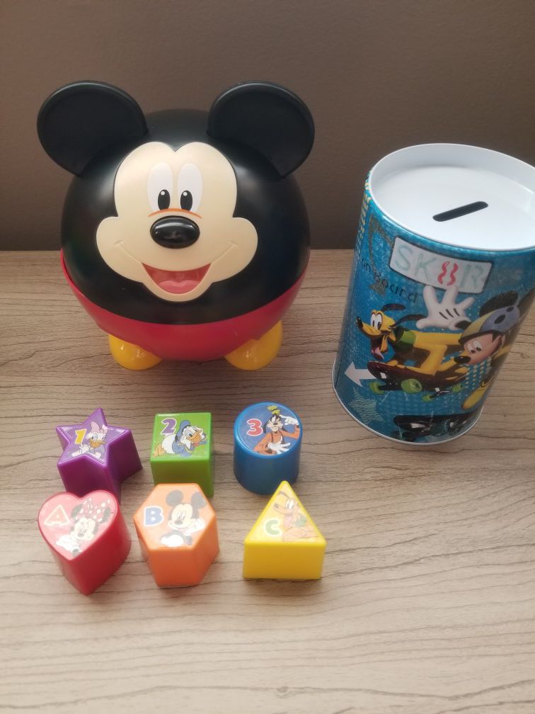 Disney's Mickey Mouse Shape Sorter Toy & Bank