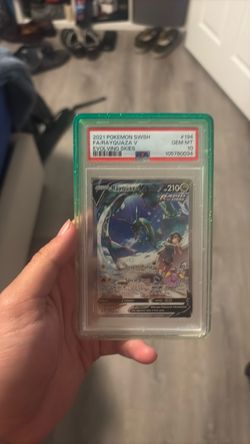 PSA 10 Rayquaza V Full Art Evolving Skies #194