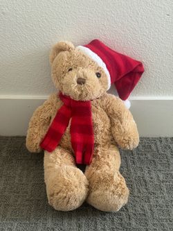 Christmas Teddy Bear Plush with Santa Hat