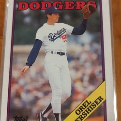1987. Dodger. Orel Hershiser. Pitcher.