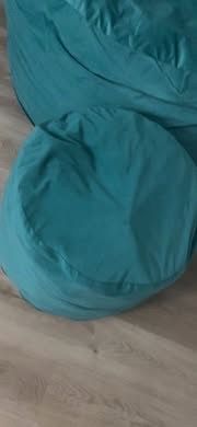 Teal Bean Bag Chairs Set of Two