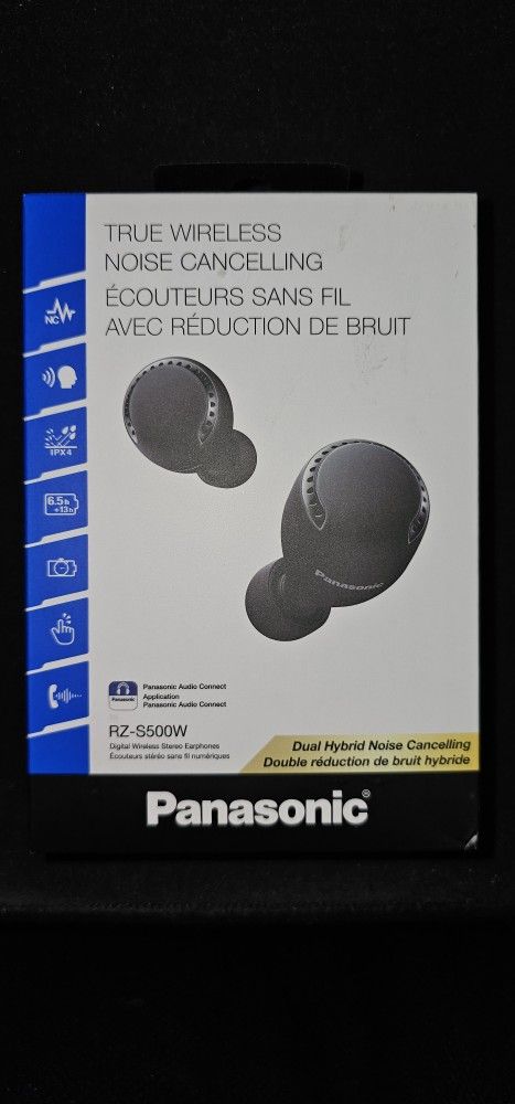 NEW! SEALED! Panasonic RZ-S500W Earbuds Earphones True Wireless Dual Hybrid Noise Canceling