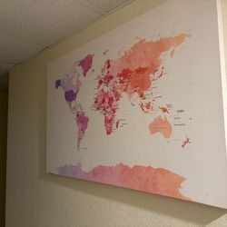 Map Print On Canvas 