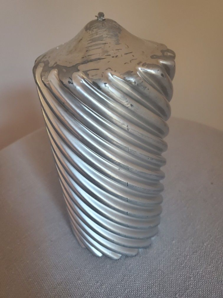 Silver Pillar Candle W/out Wrapper