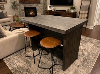 West Elm Emerson Solid Reclaimed Wood Counter Height Table / Kitchen Island