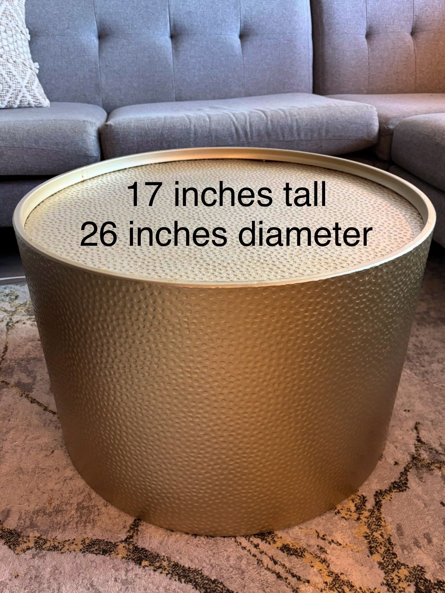 Gold Textured Coffee Table