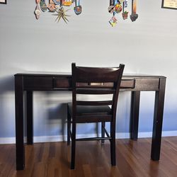 Solid Wood Study Desk and Chair