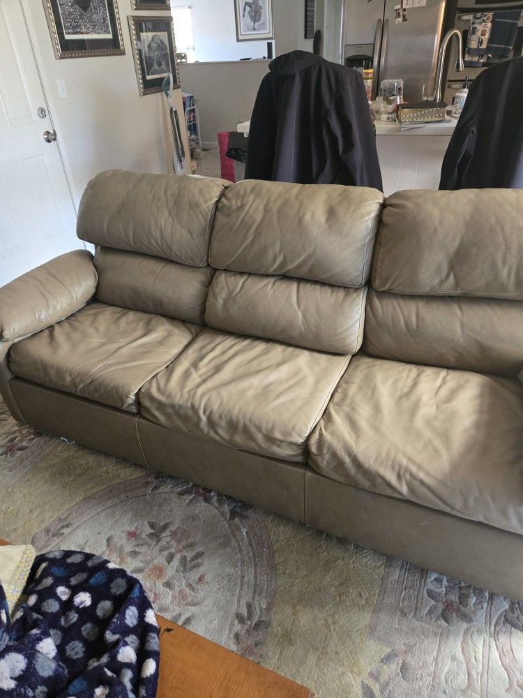 100% Leather Sofa Sleeper