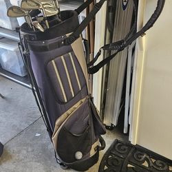 Golf Clubs And Cart