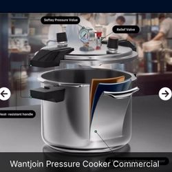 Wantjoin Pressure Cooker Commercial pressure cooker with gauge 16 Quart 16QT. Retail $216