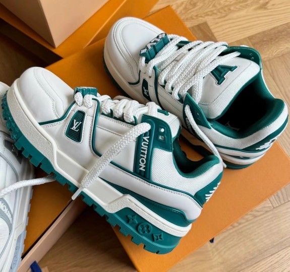 Decorative low-top sneakers for men and women, white and blue