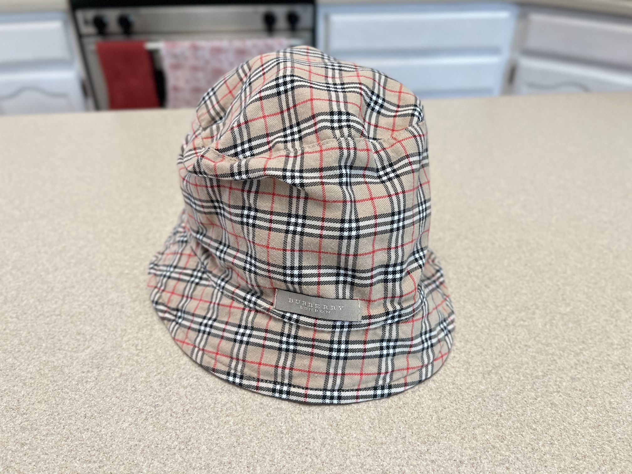 Vintage Burberry Beige Bucket Hat Unisex