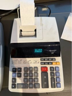 Calculator  Sharp EL-1197PIII Heavy Duty Color Printing Calculator with Clock and Calendar