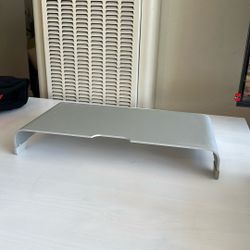 Silver Metal Computer Stand
