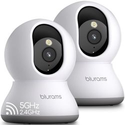 blurams 5G Cameras for Home Security, 2K Pet Camera with Phone App, 360 PTZ Indoor Camera w/Dual-Band WiFi6, Free Human/Motion/Sound Detection, 2-Way 