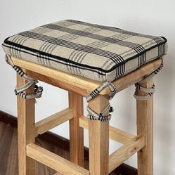 NEW Total Of 6 Square Stool Cushions: 17” X 17” X 2” 