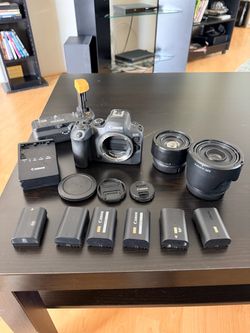Canon r6m2 w/ grip 35 & 50mm 1.8 lenses