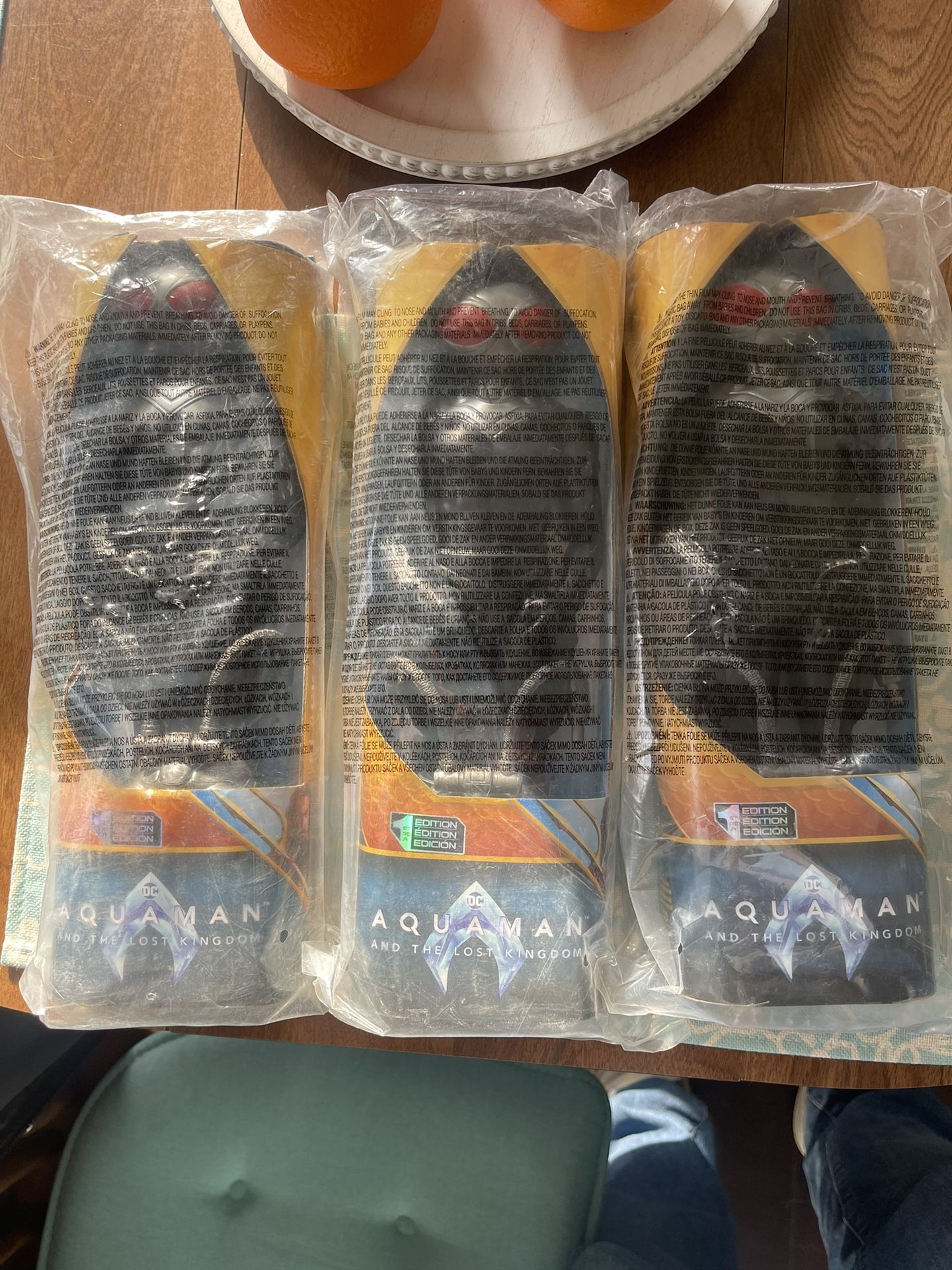 3 Sealed, Black Manta Figures 12”