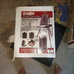 French suitcase style easel lightweight mahogany brand new