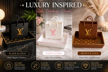 Luxury Inspired Decorative Tray and Organizer Set